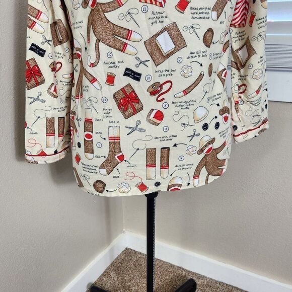 Nick & Nora How to Sew A Sock Monkey Pajamas Y2k Size XXL Plus Size - Picture 8 of 16